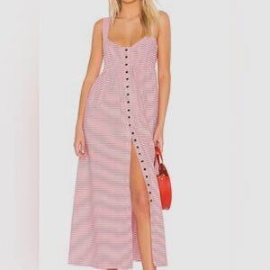 Mara Hoffman Striped Maxi Dress in Red and White